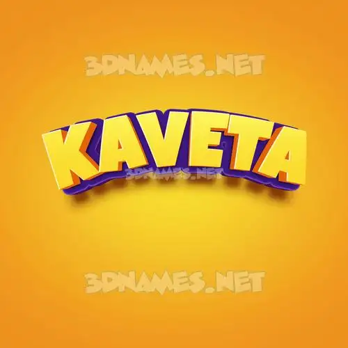 kaveta in Orange Toon style - 3D name wallpaper kaveta in Orange Toon style - 3D name wallpaper