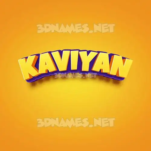 kaviyan in Orange Toon style - 3D name wallpaper kaviyan in Orange Toon style - 3D name wallpaper