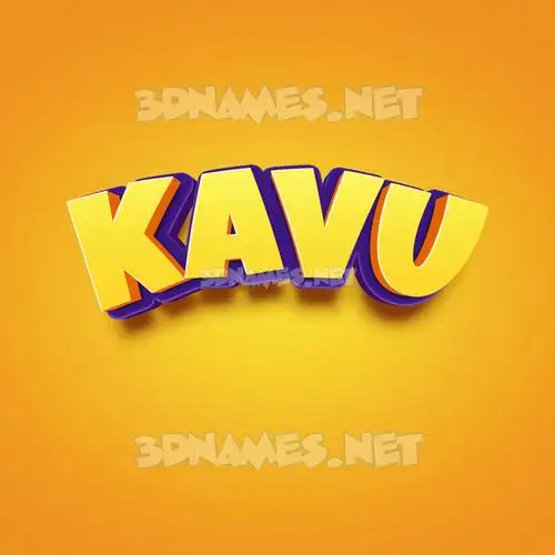 kavu in Orange Toon style - 3D name wallpaper kavu in Orange Toon style - 3D name wallpaper