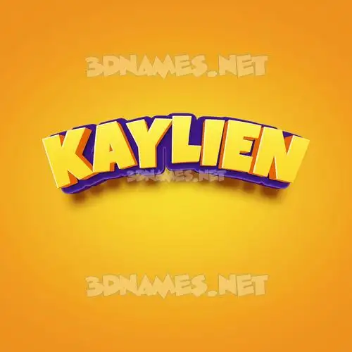 kaylien in Orange Toon style - 3D name wallpaper
