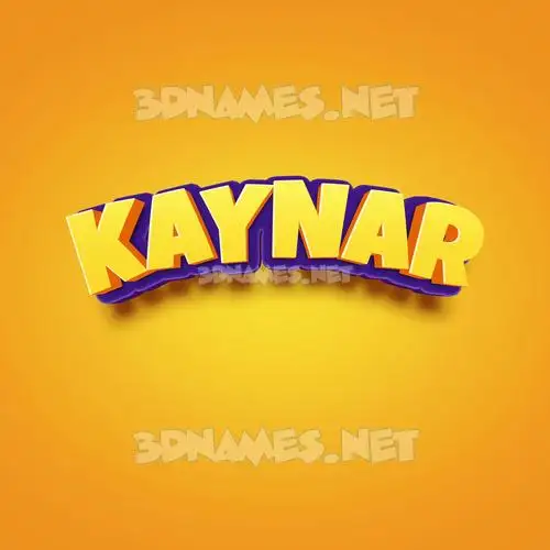 kaynar in Orange Toon style - 3D name wallpaper