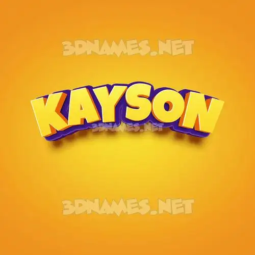 kayson in Orange Toon style - 3D name wallpaper kayson in Orange Toon style - 3D name wallpaper