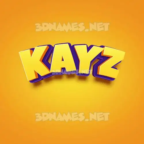 kayz in Orange Toon style - 3D name wallpaper kayz in Orange Toon style - 3D name wallpaper