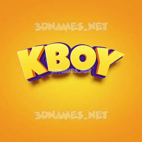 kboy in Orange Toon style - 3D name wallpaper