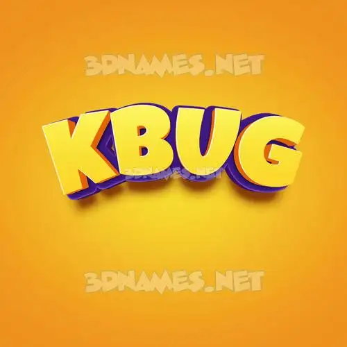 kbug in Orange Toon style - 3D name wallpaper