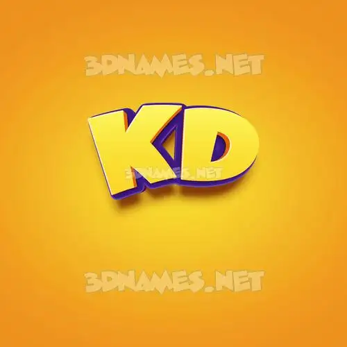 kd in Orange Toon style - 3D name wallpaper kd in Orange Toon style - 3D name wallpaper