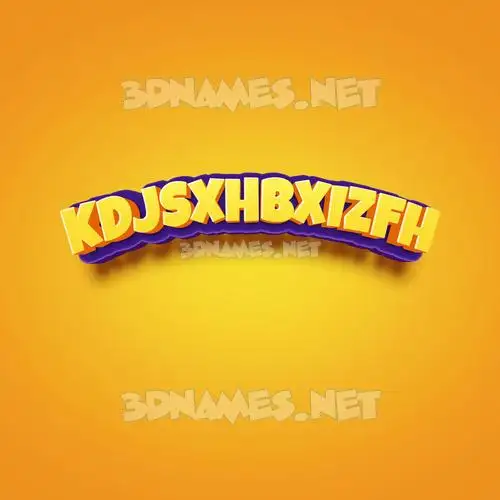kdjsxhbxizfh in Orange Toon style - 3D name wallpaper kdjsxhbxizfh in Orange Toon style - 3D name wallpaper