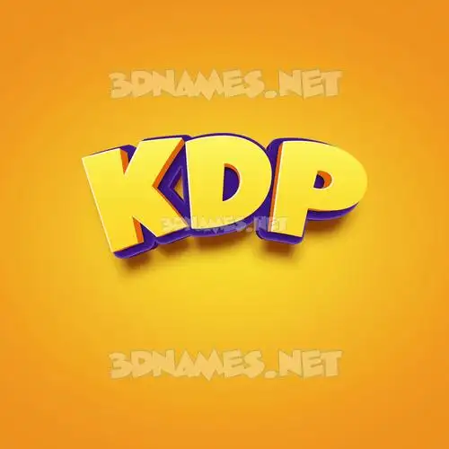 kdp in Orange Toon style - 3D name wallpaper kdp in Orange Toon style - 3D name wallpaper