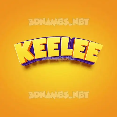 keelee in Orange Toon style - 3D name wallpaper
