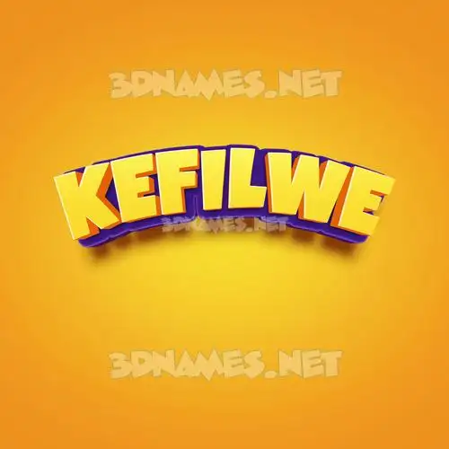 kefilwe in Orange Toon style - 3D name wallpaper