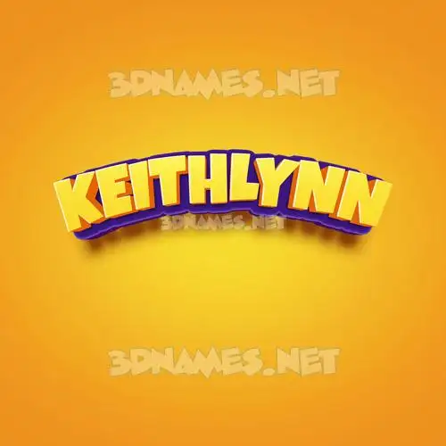 keithlynn in Orange Toon style - 3D name wallpaper