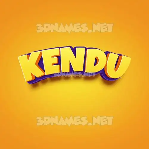 kendu in Orange Toon style - 3D name wallpaper kendu in Orange Toon style - 3D name wallpaper