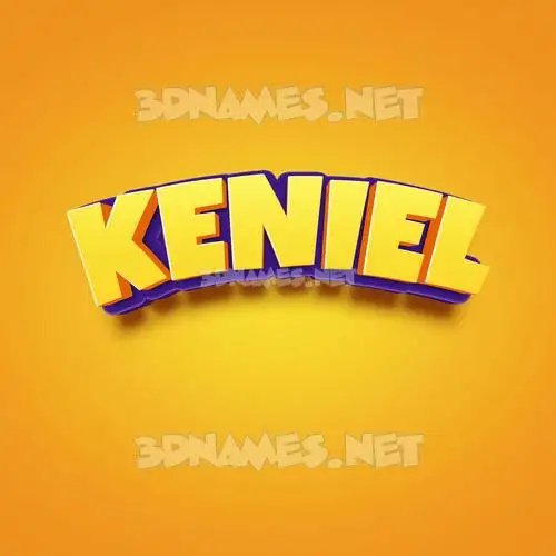 keniel in Orange Toon style - 3D name wallpaper keniel in Orange Toon style - 3D name wallpaper