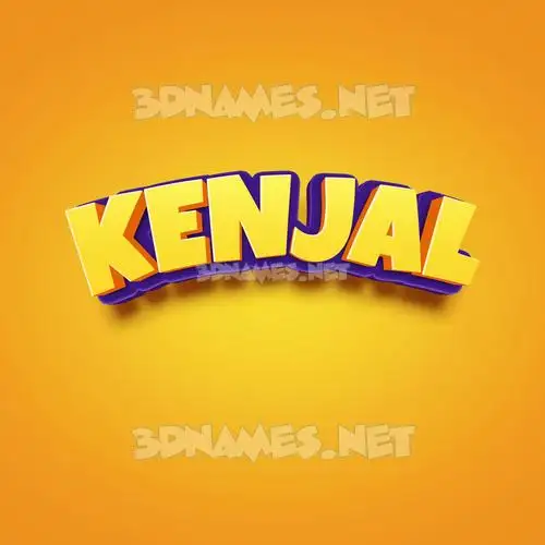 kenjal in Orange Toon style - 3D name wallpaper kenjal in Orange Toon style - 3D name wallpaper