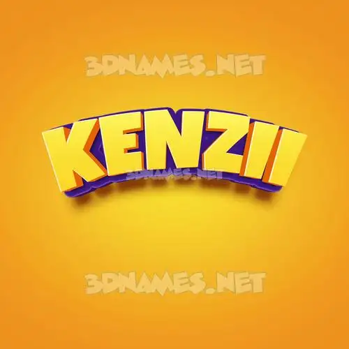 kenzii in Orange Toon style - 3D name wallpaper kenzii in Orange Toon style - 3D name wallpaper