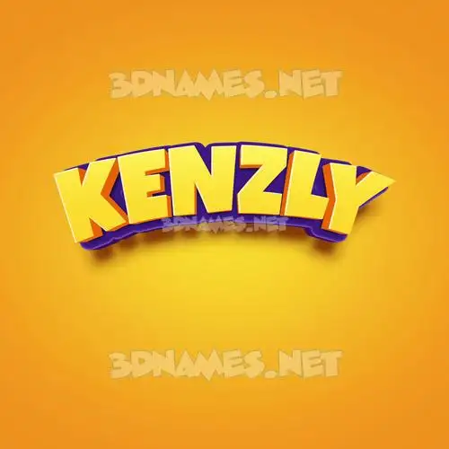 kenzly in Orange Toon style - 3D name wallpaper