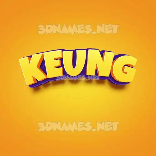 keung in Orange Toon style - 3D name wallpaper