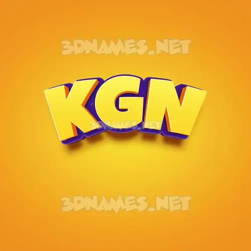 kgn in Orange Toon style - 3D name wallpaper kgn in Orange Toon style - 3D name wallpaper