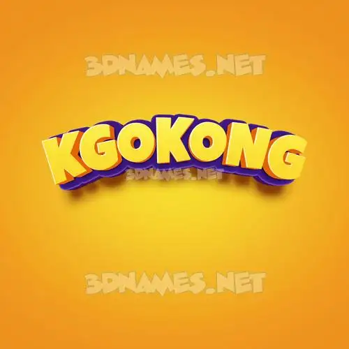 kgokong in Orange Toon style - 3D name wallpaper kgokong in Orange Toon style - 3D name wallpaper