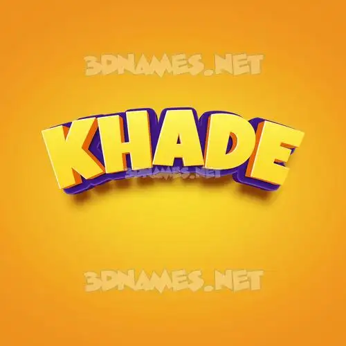 khade in Orange Toon style - 3D name wallpaper khade in Orange Toon style - 3D name wallpaper