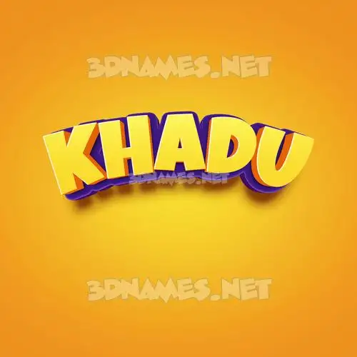 khadu in Orange Toon style - 3D name wallpaper khadu in Orange Toon style - 3D name wallpaper