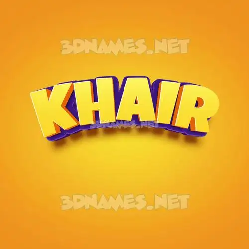 khair in Orange Toon style - 3D name wallpaper khair in Orange Toon style - 3D name wallpaper