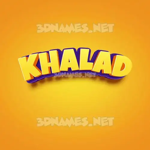 khalad in Orange Toon style - 3D name wallpaper khalad in Orange Toon style - 3D name wallpaper