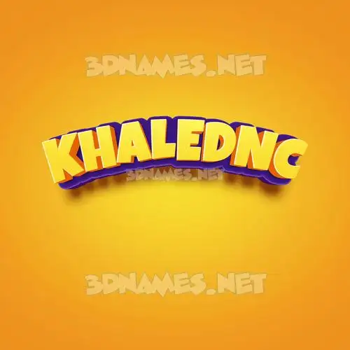 khalednc in Orange Toon style - 3D name wallpaper khalednc in Orange Toon style - 3D name wallpaper