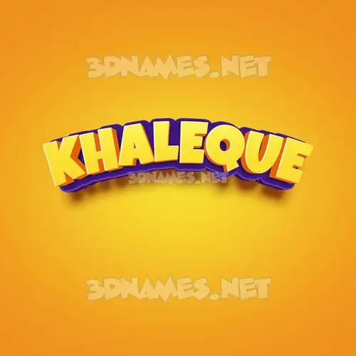 khaleque in Orange Toon style - 3D name wallpaper khaleque in Orange Toon style - 3D name wallpaper