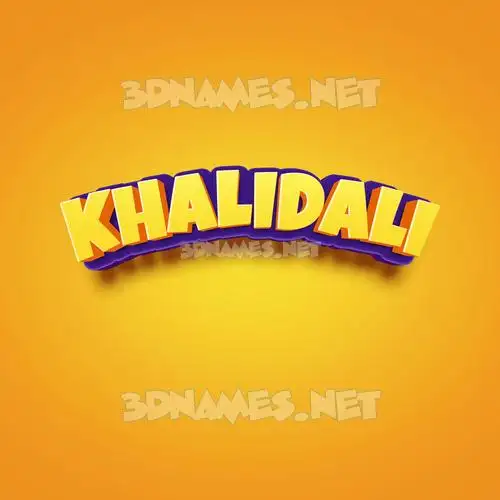 khalidali in Orange Toon style - 3D name wallpaper khalidali in Orange Toon style - 3D name wallpaper
