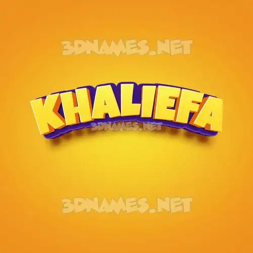khaliefa in Orange Toon style - 3D name wallpaper khaliefa in Orange Toon style - 3D name wallpaper