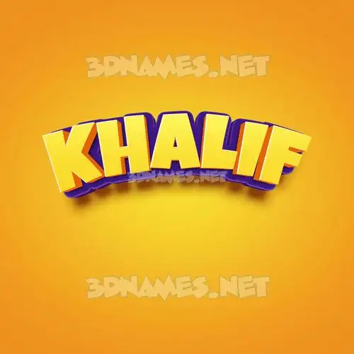 khalif in Orange Toon style - 3D name wallpaper khalif in Orange Toon style - 3D name wallpaper