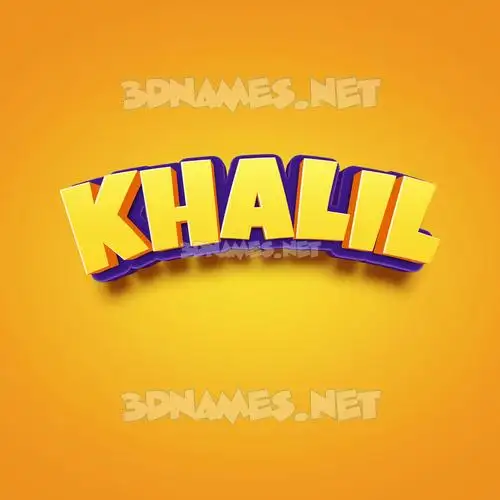 khalil in Orange Toon style - 3D name wallpaper khalil in Orange Toon style - 3D name wallpaper