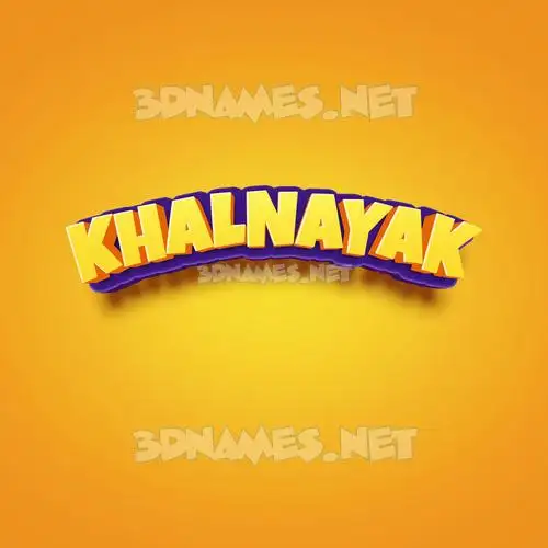 khalnayak in Orange Toon style - 3D name wallpaper khalnayak in Orange Toon style - 3D name wallpaper