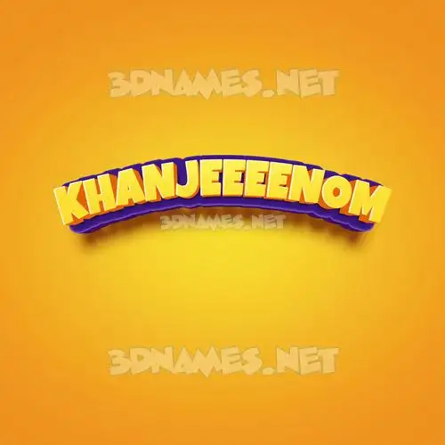 khanjeeeenom in Orange Toon style - 3D name wallpaper khanjeeeenom in Orange Toon style - 3D name wallpaper