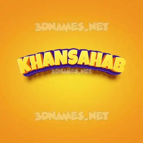 khansahab in Orange Toon style - 3D name wallpaper khansahab in Orange Toon style - 3D name wallpaper