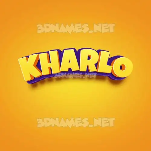 kharlo in Orange Toon style - 3D name wallpaper kharlo in Orange Toon style - 3D name wallpaper