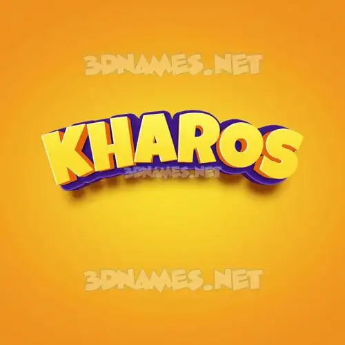 kharos in Orange Toon style - 3D name wallpaper