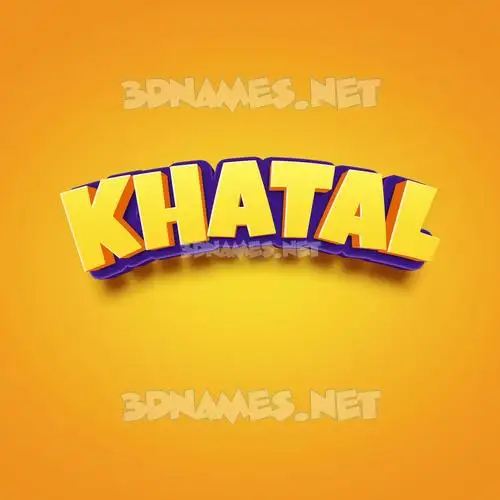 khatal in Orange Toon style - 3D name wallpaper khatal in Orange Toon style - 3D name wallpaper