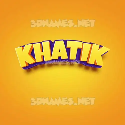 khatik in Orange Toon style - 3D name wallpaper khatik in Orange Toon style - 3D name wallpaper