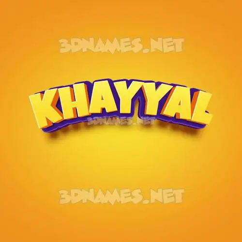 khayyal in Orange Toon style - 3D name wallpaper khayyal in Orange Toon style - 3D name wallpaper