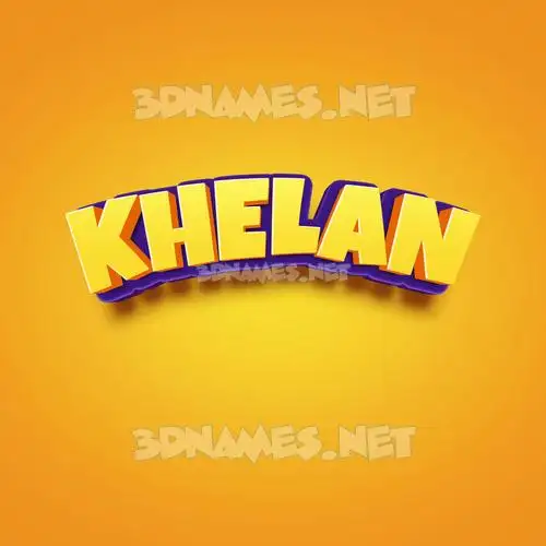 khelan in Orange Toon style - 3D name wallpaper khelan in Orange Toon style - 3D name wallpaper