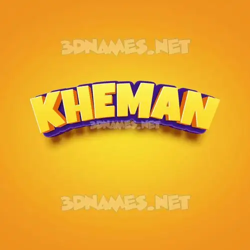 kheman in Orange Toon style - 3D name wallpaper kheman in Orange Toon style - 3D name wallpaper