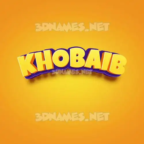 khobaib in Orange Toon style - 3D name wallpaper khobaib in Orange Toon style - 3D name wallpaper
