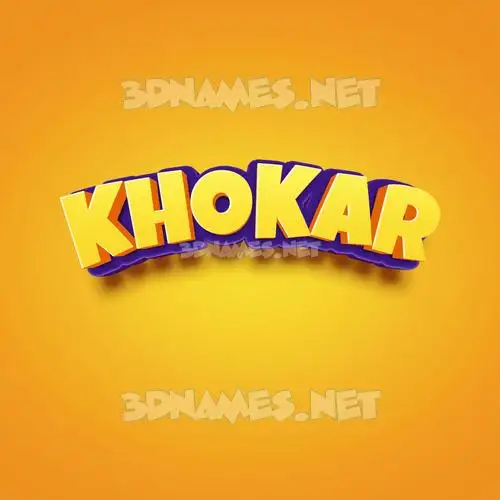khokar in Orange Toon style - 3D name wallpaper khokar in Orange Toon style - 3D name wallpaper