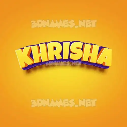 khrisha in Orange Toon style - 3D name wallpaper khrisha in Orange Toon style - 3D name wallpaper