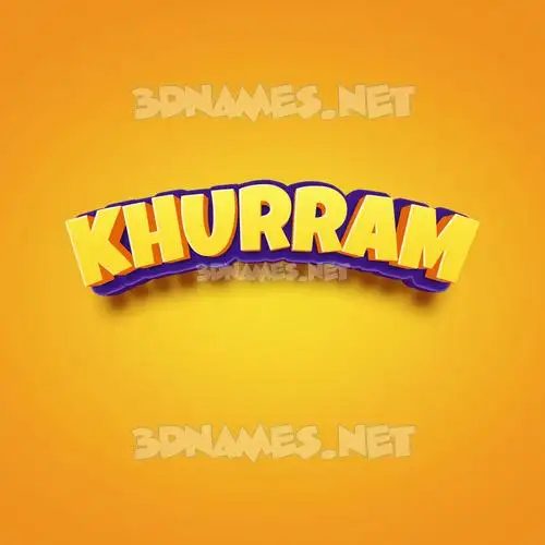 khurram in Orange Toon style - 3D name wallpaper