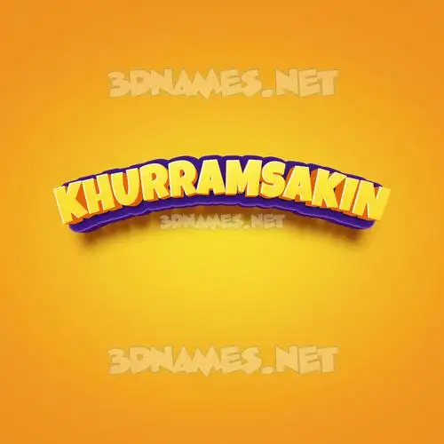 khurramsakin in Orange Toon style - 3D name wallpaper khurramsakin in Orange Toon style - 3D name wallpaper