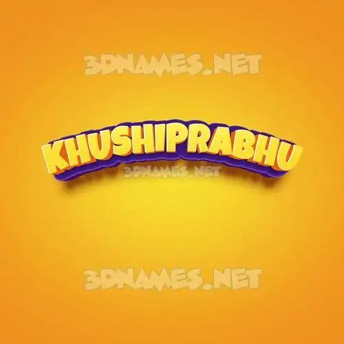 khushiprabhu in Orange Toon style - 3D name wallpaper khushiprabhu in Orange Toon style - 3D name wallpaper