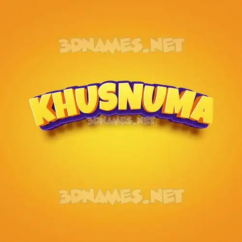 khusnuma in Orange Toon style - 3D name wallpaper khusnuma in Orange Toon style - 3D name wallpaper